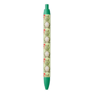 Stylo Noir Dessin d'amour de grenouille