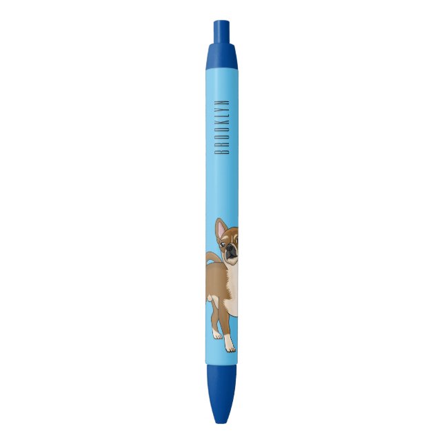 Stylo Noir Dessin de Chihuahua pour chien (devant Vertical)