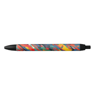 Stylo Noir Dessin de peinture diagonale