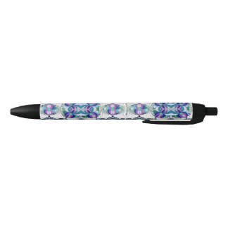 Stylo Noir Dessin floral abstrait sur