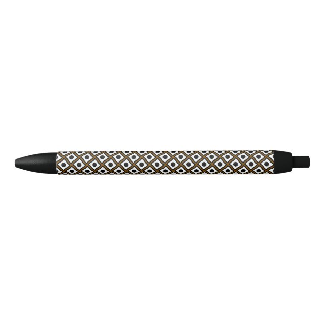 Stylo Noir dessin géométrique répété (Devant)