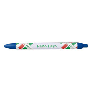 Stylo Noir Dessin personnalisé de l'héritage du drapeau itali