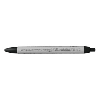 Stylo Noir Dessins au trait de noir de trio de cannelure