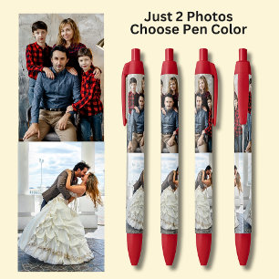 Stylo Noir Deux photos en rouge
