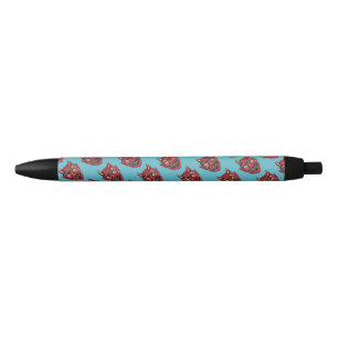 Stylo Noir Diable Rouge Vintage Halloweenies