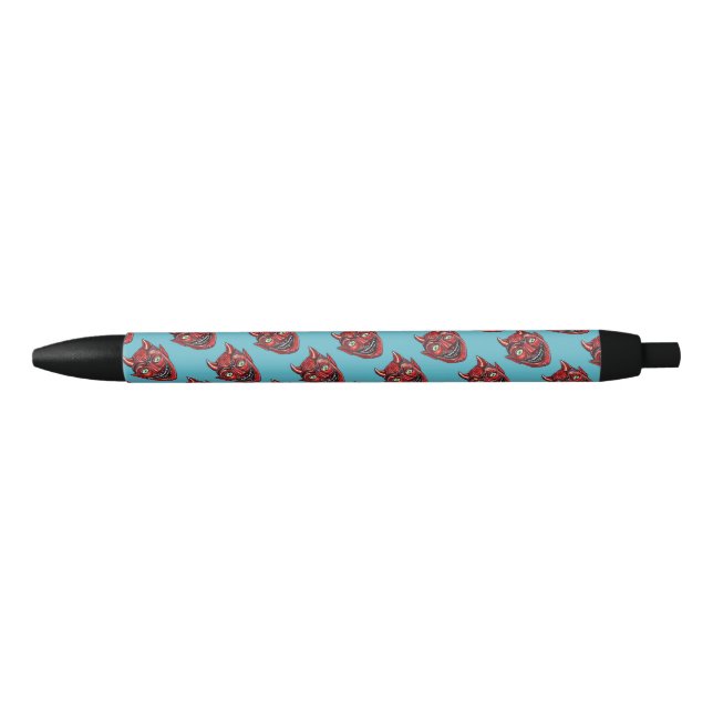 Stylo Noir Diable Rouge Vintage Halloweenies  (Devant)