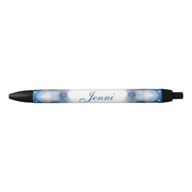 Stylo Noir Diamants bleus (Devant)