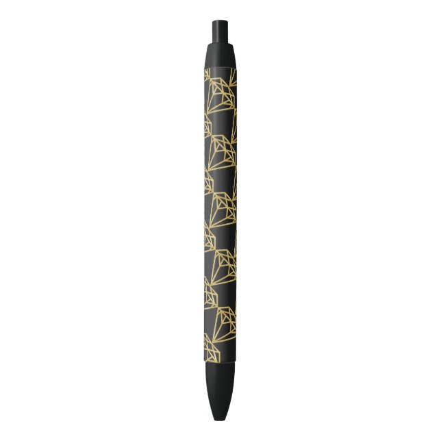Stylo Noir Diamond d'or (devant Vertical)