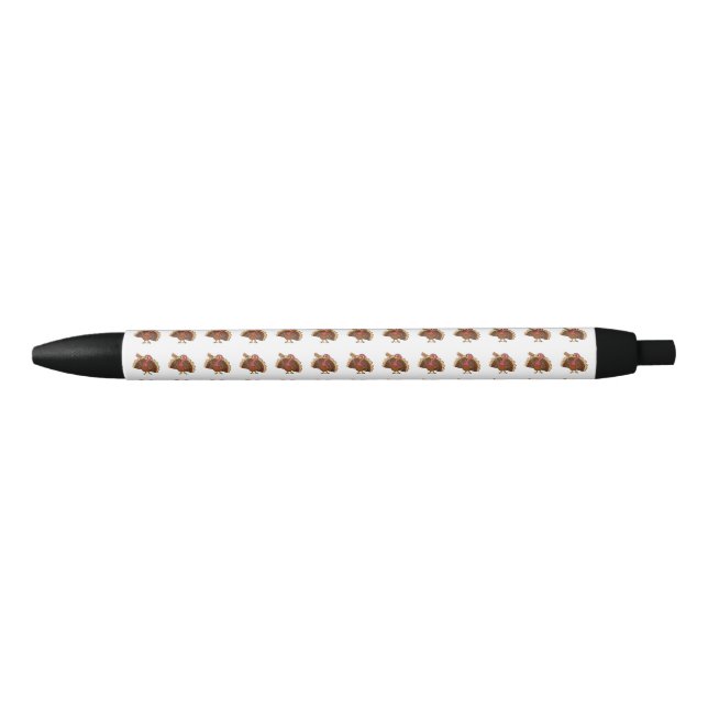 Stylo Noir Dinde avec tranche de tarte (Devant)