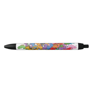 Stylo Noir Dinosaures mignons et colorés