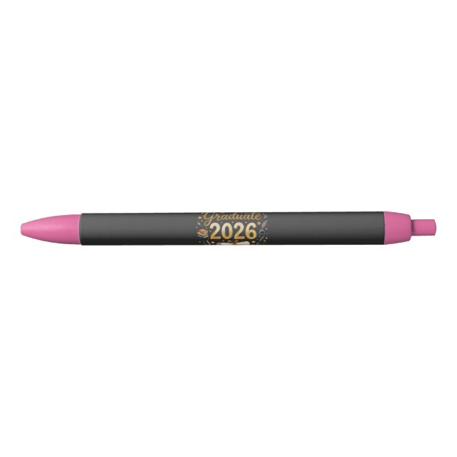 Stylo Noir Diplômé sur mesure de la promotion 2026 Famille pe (Devant)