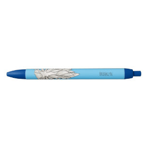 Stylo Noir Dirona albolineata nudibranche dessin animé