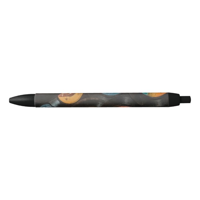 Stylo Noir Disques Classiques Vinyle Noir (Devant)