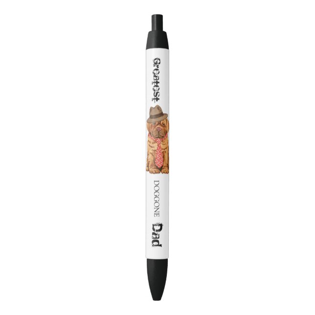 Stylo Noir Dogue de Bordeaux Papa (devant Vertical)