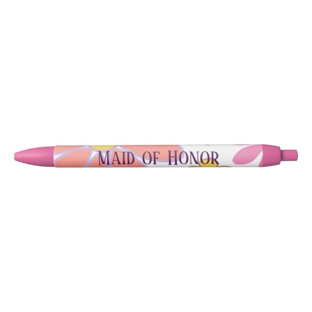 Stylo Noir Domestique de belles fleurs d'honneur (Devant)