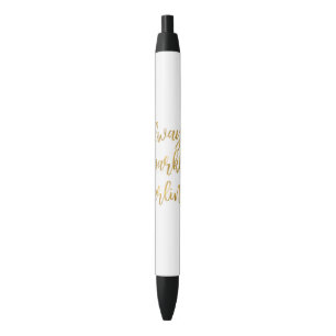 Stylo Noir D'or chouchou d'étincelle toujours