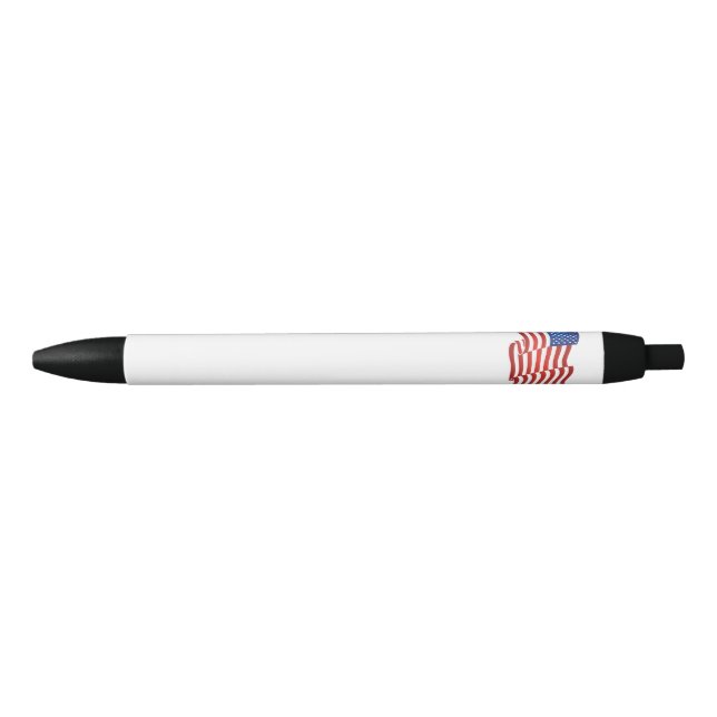 Stylo Noir Drapeau américain (Devant)