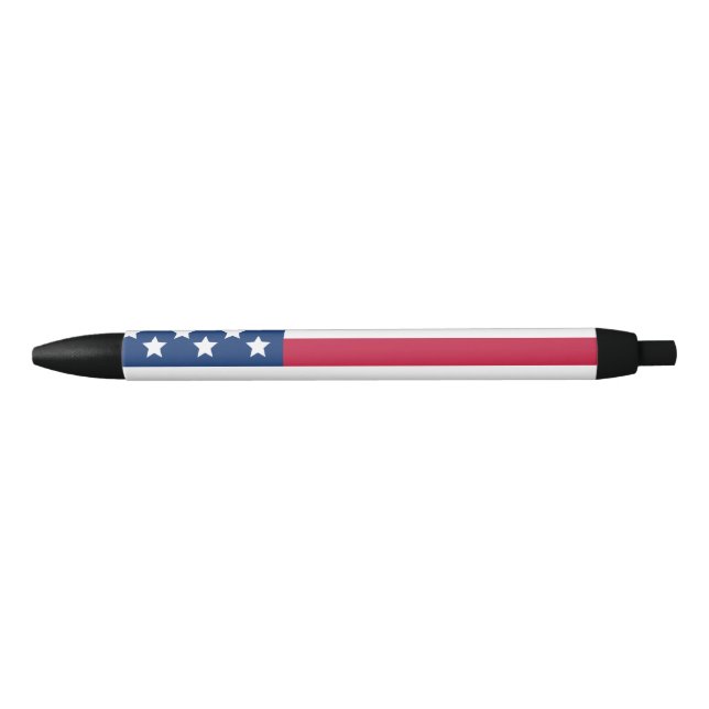 Stylo Noir Drapeau américain (Devant)