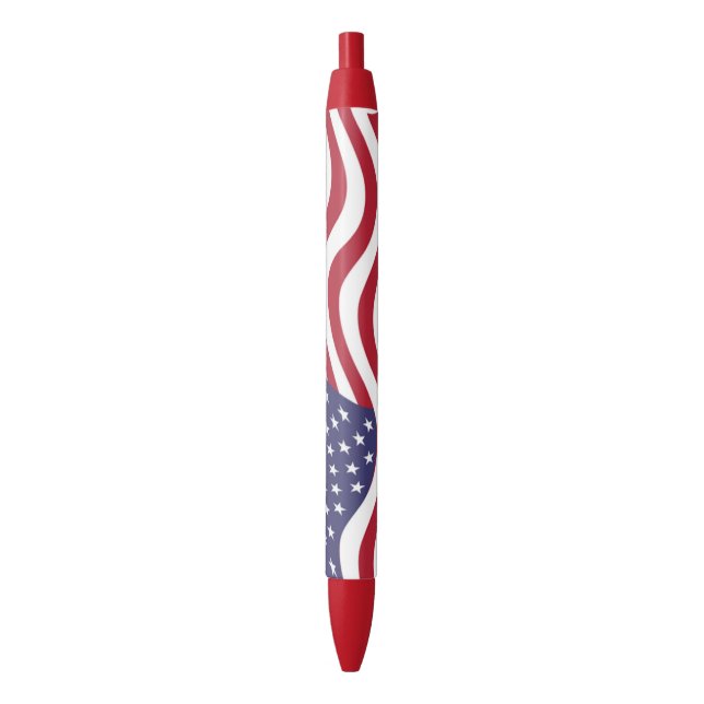 STYLO NOIR DRAPEAU AMÉRICAIN (devant Vertical)