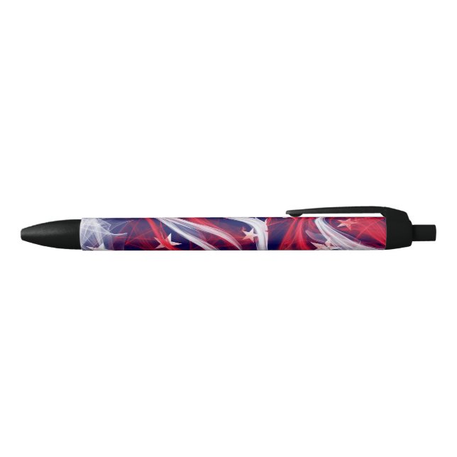 Stylo Noir Drapeau américain Custom Black Trim Pen (Haut)