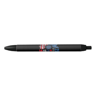 Stylo Noir Drapeau américain du 4 juillet vintage 250 ans 177