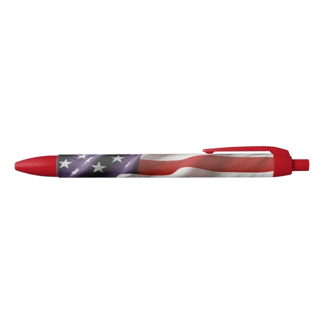 Stylo Noir Drapeau américain - USA (Haut)