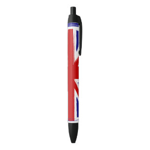 Stylo Noir Drapeau britannique d'Union Jack de style grunge