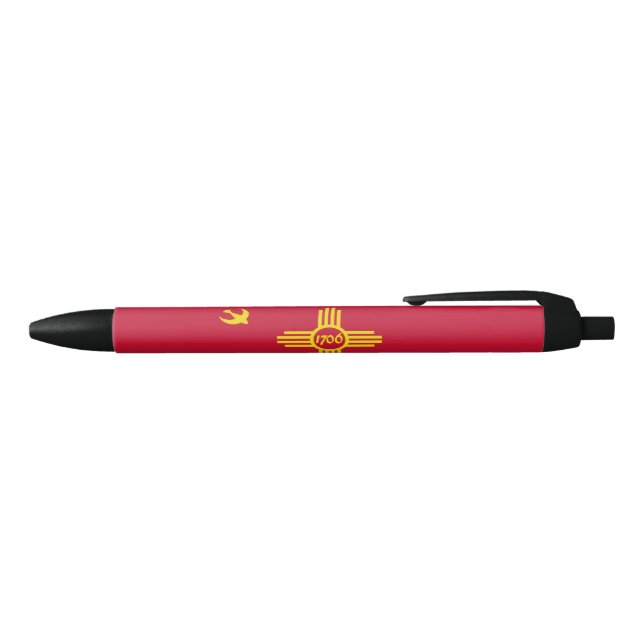 Stylo Noir Drapeau d'Albuquerque (Nouveau-Mexique) (Haut)