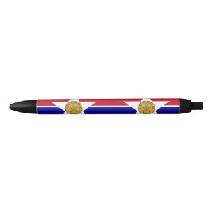 Stylo Noir Drapeau de Dallas, Texas Black Ink Pen