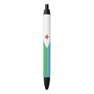 Stylo Noir Drapeau de Djibouti
