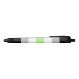 Stylo Noir Drapeau de fierté agender