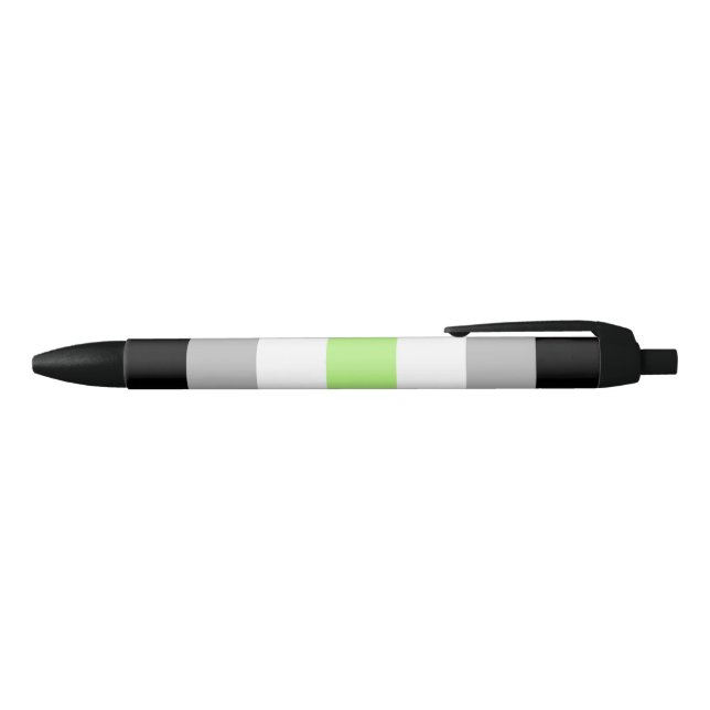 Stylo Noir Drapeau de fierté agender (Haut)