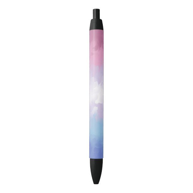 Stylo Noir Drapeau de fierté bigender abstrait (devant Vertical)