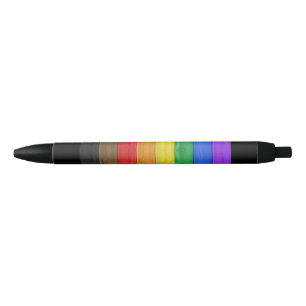 Stylo Noir Drapeau de fierté gay inclusif de SlipperyJoe text