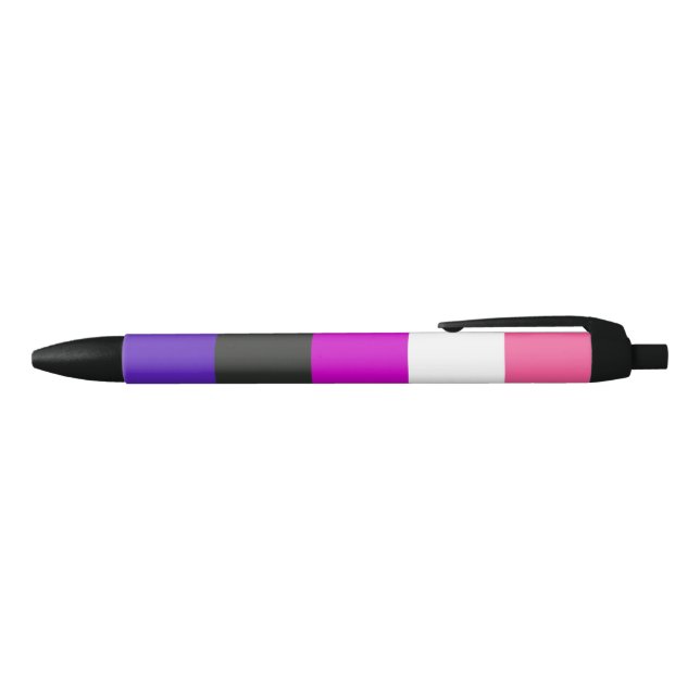 Stylo Noir Drapeau de fierté genderfluid (Haut)