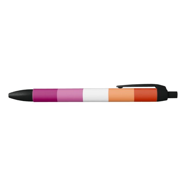 Stylo Noir Drapeau de fierté lesbienne (5 bandes) (Haut)