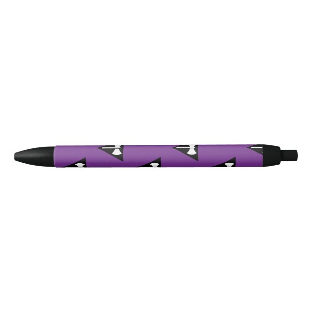 Stylo Noir Drapeau de fierté lesbienne SlipperyJoe puissant s (Devant)