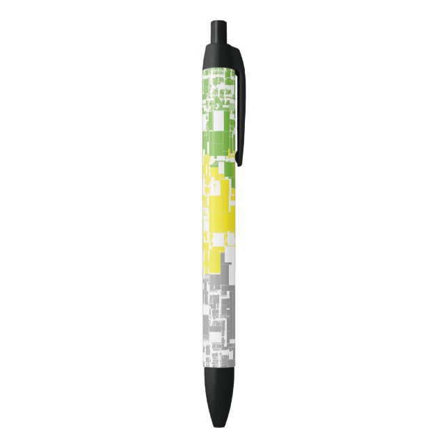 Stylo Noir Drapeau de fierté lithromantique abstrait funky gé (Bas (Vertical))