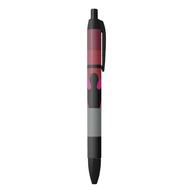 STYLO NOIR DRAPEAU DE FIERTE MUSCULAIRE (Bas (Vertical))