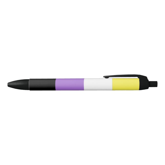 Stylo Noir Drapeau de fierté non binaire (Haut)
