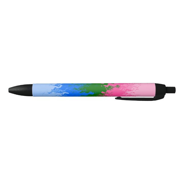 Stylo Noir Drapeau de fierté omniromantique abstrait ondulé t (Bas)
