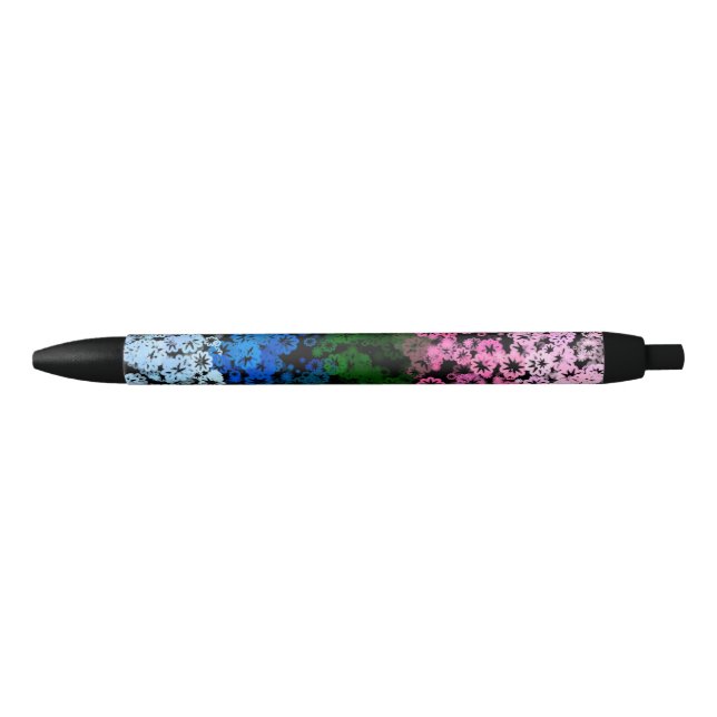 Stylo Noir Drapeau de fierté Omniromantique Fleuris Mignon Ré (Devant)