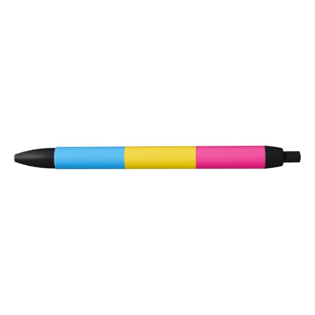 Stylo Noir Drapeau de fierté Pansexual LGBTQ (Devant)