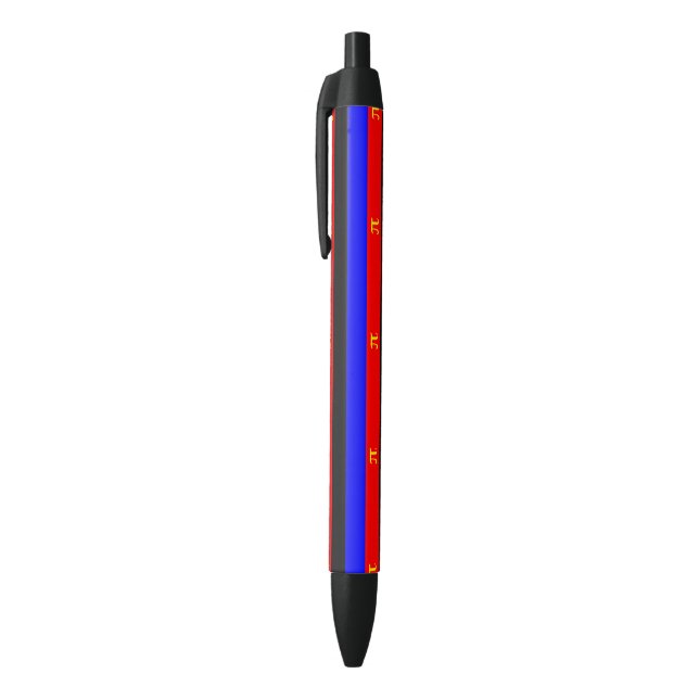 Stylo Noir Drapeau de fierté polyamoureuse (Haut (Vertical))