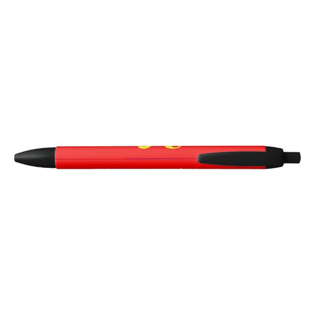 Stylo Noir Drapeau de fierté polyamoureuse (Dos)