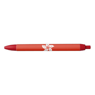 Stylo Noir Drapeau de Hong Kong