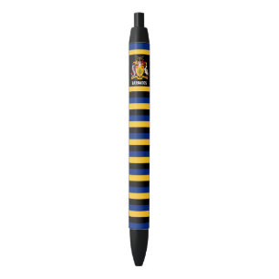 Stylo Noir Drapeau de la Barbade mignon patriotique