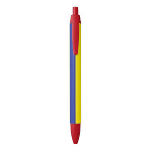 Stylo Noir Drapeau de la Colombie, étiqueté