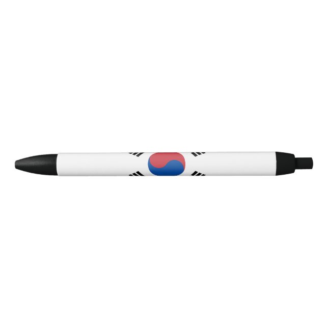 Stylo Noir Drapeau de la Corée du Sud (Devant)