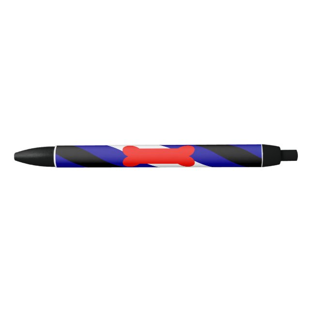 Stylo Noir Drapeau de la fierté de jeu de chiots de SlipperyJ (Devant)